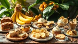 desserts sans gluten avec des bananes